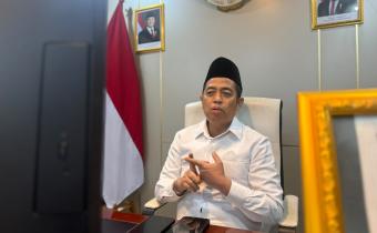 Anggota Bawaslu Puadi saat secara daring membuka kegiatan Diskusi Penanganan Pelanggaran Satu Sesi (Dispensasi) yang digelar oleh Bawaslu Gorontalo, Rabu (7/10/2026).