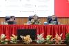 Anggota Bawaslu Puadi saat menjadi narasumber dalam kegiatan Aspirasi Masyarakat bertema Penguatan Demokrasi Konstitusional dan Partisipasi Masyarakat dalam Kehidupan Berbangsa dan Bernegara di Universitas Borobudur, Senin (19/10/2026).